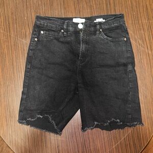 Black Denim Women's Shorts